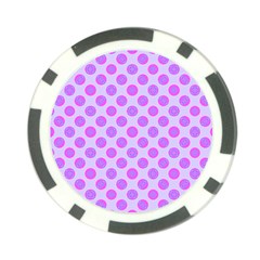 Pastel Pink Mod Circles Poker Chip Card Guards (10 Pack)  by BrightVibesDesign