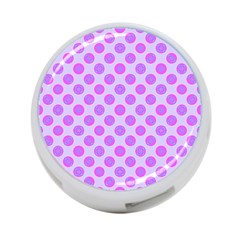 Pastel Pink Mod Circles 4-Port USB Hub (One Side)