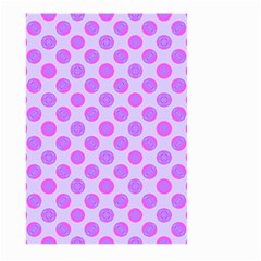 Pastel Pink Mod Circles Large Garden Flag (two Sides) by BrightVibesDesign