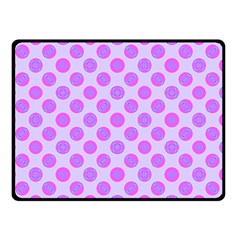 Pastel Pink Mod Circles Double Sided Fleece Blanket (Small) 