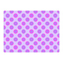 Pastel Pink Mod Circles Double Sided Flano Blanket (Mini) 