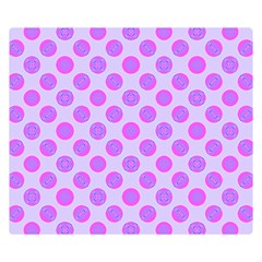 Pastel Pink Mod Circles Double Sided Flano Blanket (small)  by BrightVibesDesign