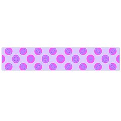 Pastel Pink Mod Circles Flano Scarf (Large) 