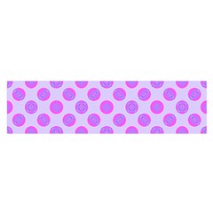 Pastel Pink Mod Circles Satin Scarf (oblong)