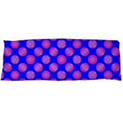 Bright Mod Pink Circles On Blue Body Pillow Case Dakimakura (two Sides) by BrightVibesDesign