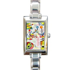 Happy Day Rectangle Italian Charm Watch by Valentinaart