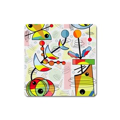 Happy Day Square Magnet by Valentinaart