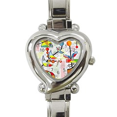 Happy Day Heart Italian Charm Watch by Valentinaart