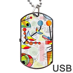 Happy Day Dog Tag Usb Flash (one Side) by Valentinaart