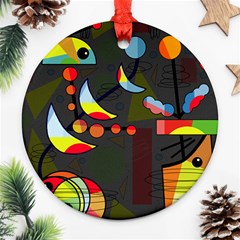 Happy Day 2 Ornament (round)  by Valentinaart