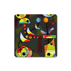 Happy Day 2 Square Magnet by Valentinaart