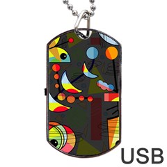 Happy Day 2 Dog Tag Usb Flash (one Side) by Valentinaart