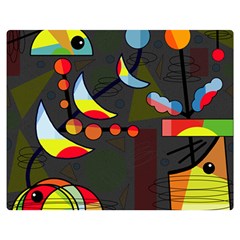 Happy Day 2 Double Sided Flano Blanket (medium)  by Valentinaart