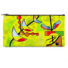 Happy Day - Yellow Pencil Cases by Valentinaart