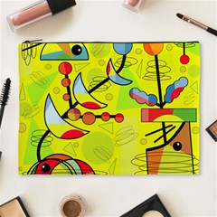 Happy Day - Yellow Cosmetic Bag (xl) by Valentinaart