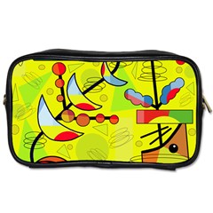 Happy Day - Yellow Toiletries Bags by Valentinaart