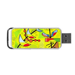 Happy Day - Yellow Portable Usb Flash (two Sides) by Valentinaart