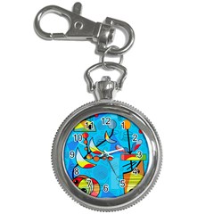 Happy Day - Blue Key Chain Watches by Valentinaart