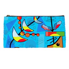 Happy Day - Blue Pencil Cases by Valentinaart