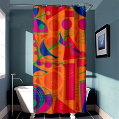 Happy Day - Orange Shower Curtain 36  X 72  (stall)  by Valentinaart