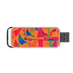 Happy Day - Orange Portable Usb Flash (two Sides) by Valentinaart