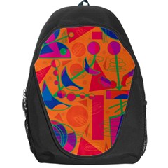 Happy Day - Orange Backpack Bag by Valentinaart