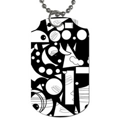 Happy Day - Black And White Dog Tag (two Sides) by Valentinaart