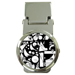 Happy Day - Black And White Money Clip Watches by Valentinaart