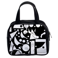 Happy Day - Black And White Classic Handbags (2 Sides) by Valentinaart