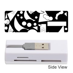 Happy Day - Black And White Memory Card Reader (stick)  by Valentinaart