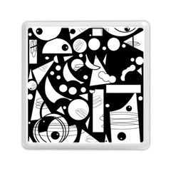 Happy Day - Black And White Memory Card Reader (square)  by Valentinaart