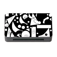 Happy Day - Black And White Memory Card Reader With Cf by Valentinaart