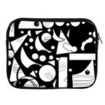 Happy day - black and white Apple iPad 2/3/4 Zipper Cases Front