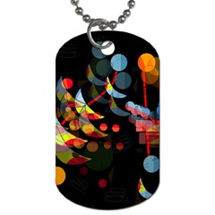 Magical Night  Dog Tag (one Side) by Valentinaart