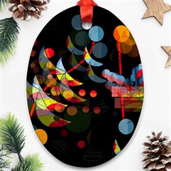 Magical Night  Oval Ornament (two Sides) by Valentinaart