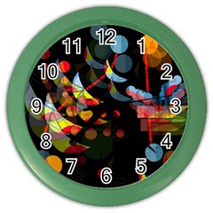 Magical Night  Color Wall Clocks by Valentinaart