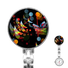 Magical Night  Stainless Steel Nurses Watch by Valentinaart