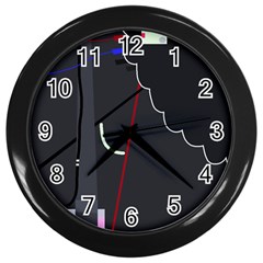 Plug In Wall Clocks (black) by Valentinaart