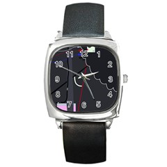 Plug In Square Metal Watch by Valentinaart