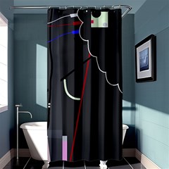 Plug In Shower Curtain 36  X 72  (stall)  by Valentinaart