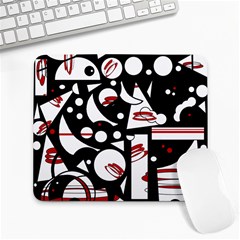 Happy Life - Red Large Mousepads by Valentinaart