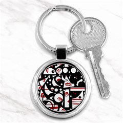 Happy Life - Red Key Chains (round)  by Valentinaart