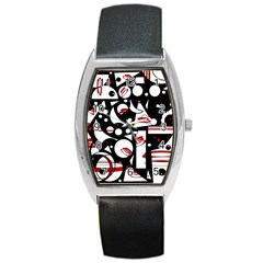 Happy Life - Red Barrel Style Metal Watch by Valentinaart