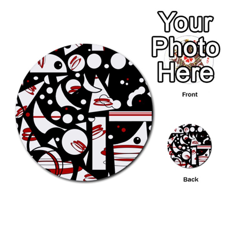 Happy life - red Multi-purpose Cards (Round) 