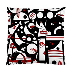 Happy Life - Red Standard Cushion Case (two Sides) by Valentinaart