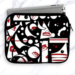 Happy Life - Red Apple Ipad 2/3/4 Zipper Cases by Valentinaart