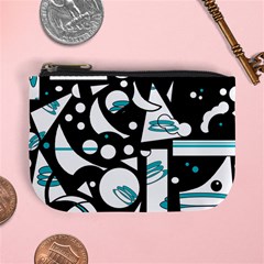 Happy Life - Blue Mini Coin Purses by Valentinaart