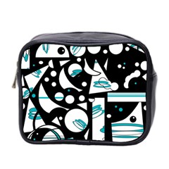 Happy Life - Blue Mini Toiletries Bag 2-side by Valentinaart