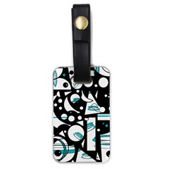 Happy Life - Blue Luggage Tags (one Side)  by Valentinaart