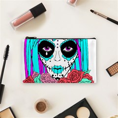 HIPPY CHICK sugar skull Cosmetic Bag (Small)